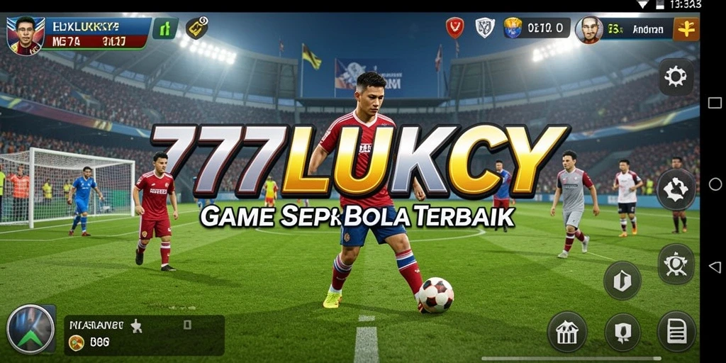 Gameplay menegangkan dari 777LUKCY dengan aksi sepak bola.