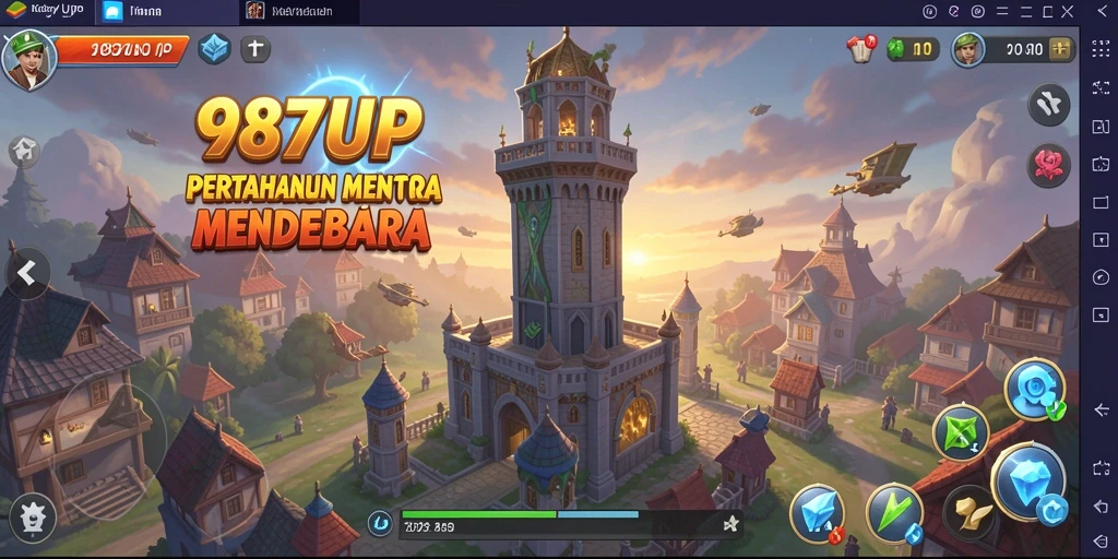 Tangkapan layar gameplay Tower Defense yang mendebarkan dengan strategi menara.