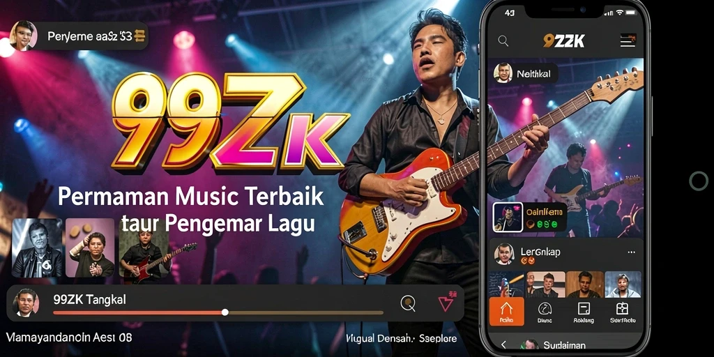 Tampilan gameplay 99ZK dengan berbagai lagu menarik dan tantangan musik.