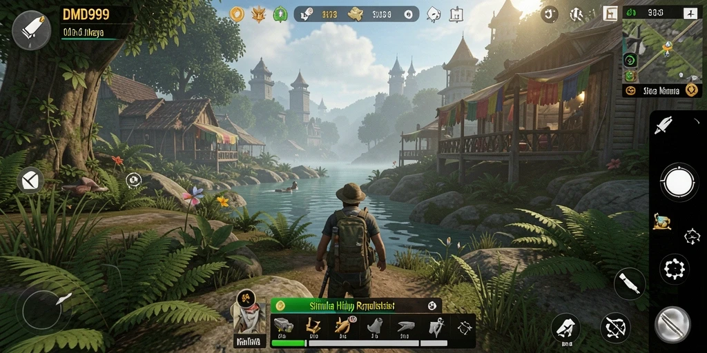Gameplay DMD999 dengan grafis menakjubkan di dunia simulasi.