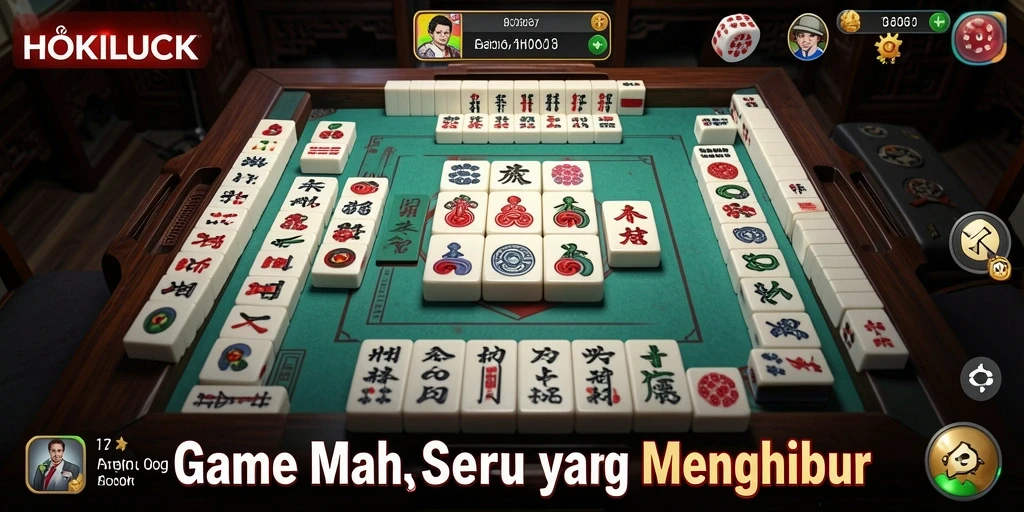 Screenshot HOKILUCK menampilkan gameplay menarik Mahjong yang seru.
