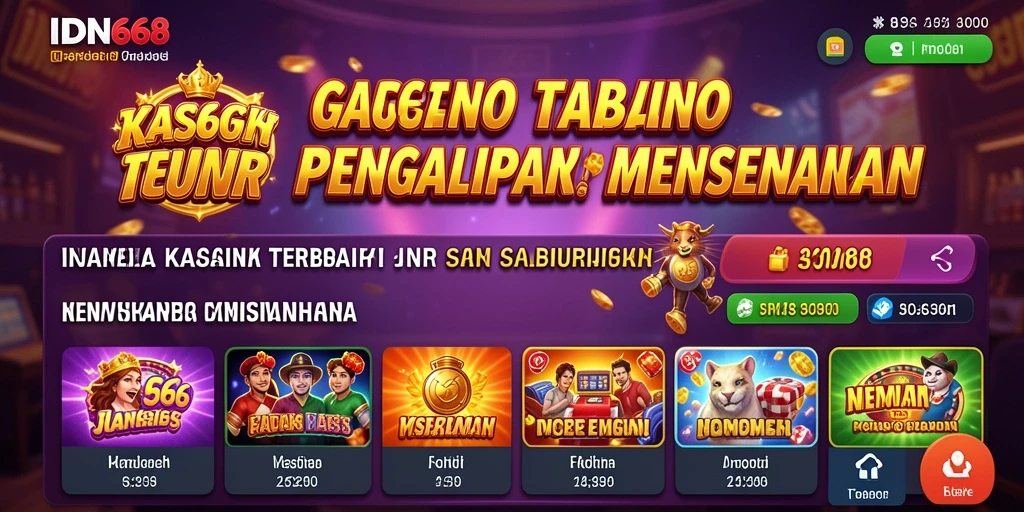 Screenshot gameplay IDN668 menampilkan keseruan permainan kasino yang menarik.