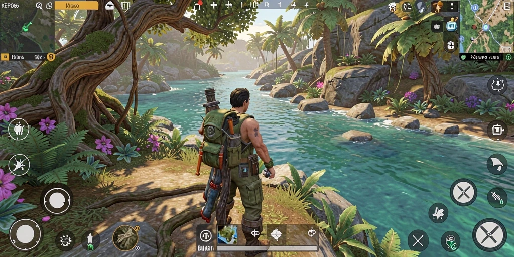 Tampilan gameplay KEPO66 yang menampilkan eksplorasi dunia terbuka yang luas.