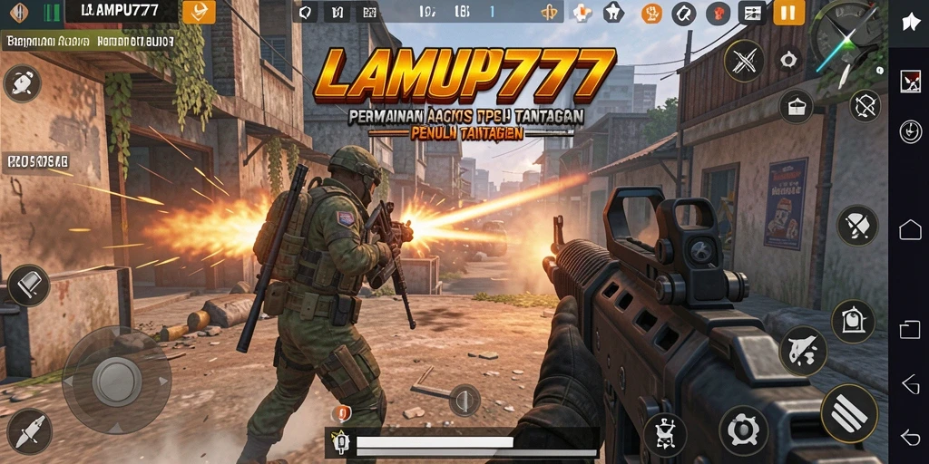 Tampilan gameplay menangkap aksi seru di LAMPU777 sebagai game TPS.