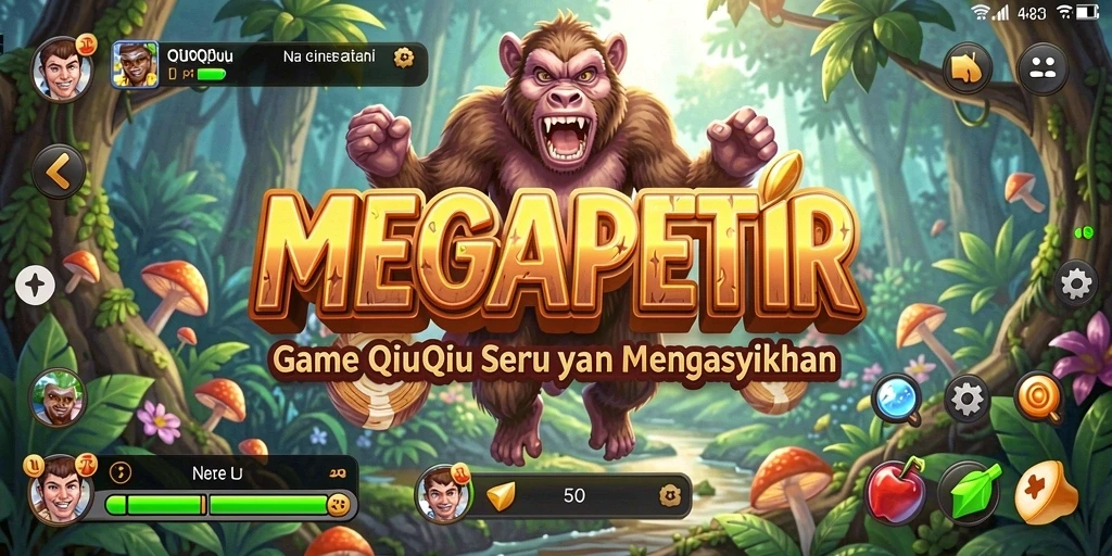 Screenshot gameplay QiuQiu MEGAPETIR yang seru dan menarik.