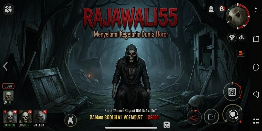 Tampilan gameplay RAJAWALI55 yang menegangkan dan menyeramkan.