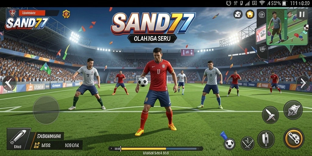 Tampilan gameplay SAND77 yang penuh aksi dan seru.