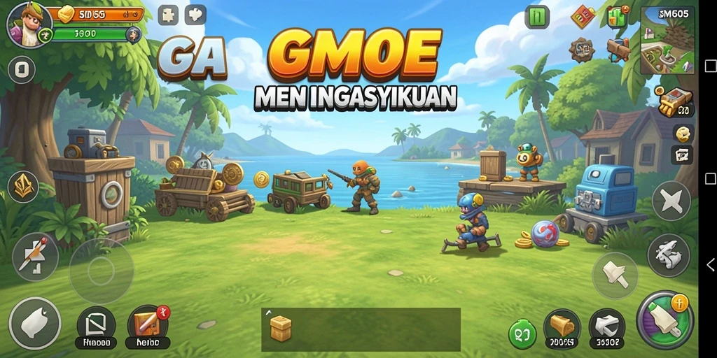 Tampilan gameplay SM605 yang menarik dengan elemen Idle.