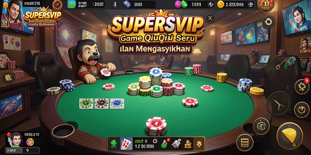 Tampilan seru gameplay QiuQiu di SUPERSVIP.
