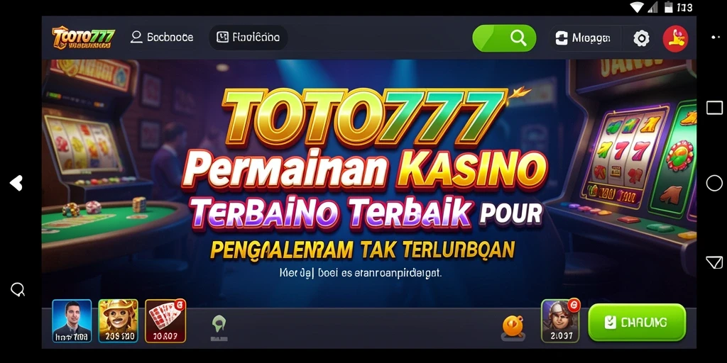Tampilan gameplay TOTO777 yang menarik dan interaktif.