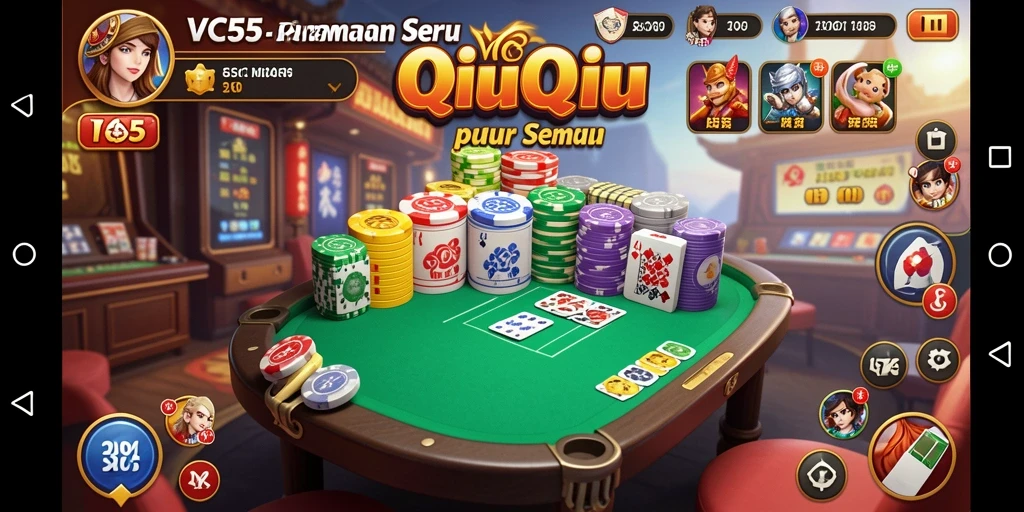 Tampilan gameplay seru QiuQiu di VC55.