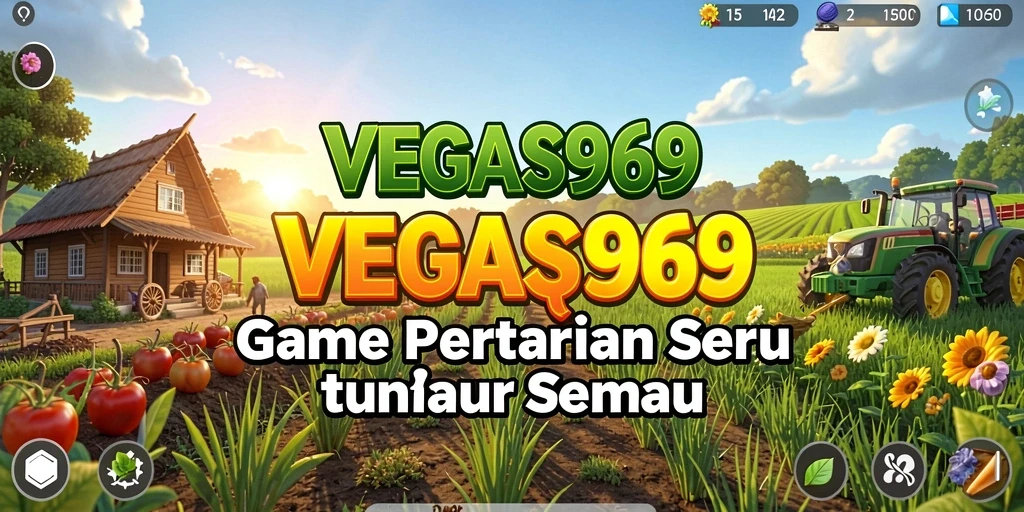 Tampilan gameplay VEGAS969 yang menampilkan ladang subur dan hewan peliharaan.