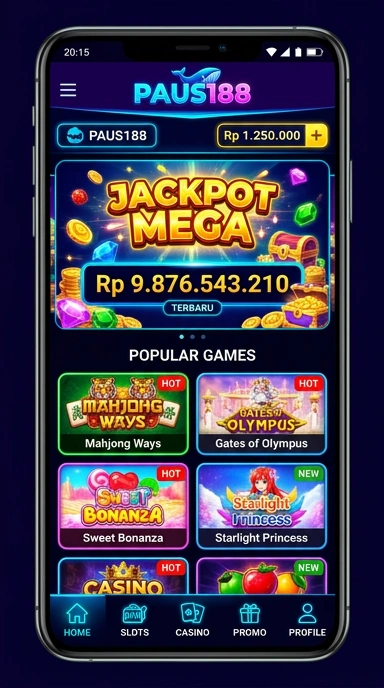 Tampilan antarmuka aplikasi paus188 yang sederhana.